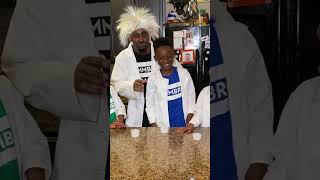 Crazy Scientist- Taking the M’s off of M&M 😱🧪👨🏽‍🔬Easy Science Project #shorts #science #family