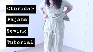 Churidar Pajama Cutting and Stitching for Beginners in English