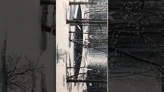 Chinese brush painting,the snow picture