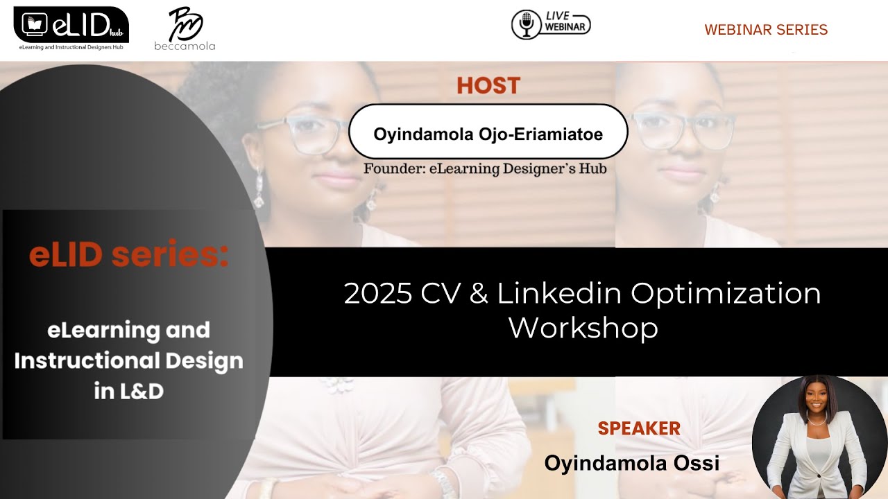 Cv Linkedin Optimisation Workshop Youtube