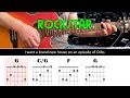 ROCKSTAR - Nickelback - Guitar lesson - Acoustic guitar (with chords & lyrics)