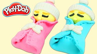 How to Make Cute Play Doh Sleeping Babies | Fun & Easy DIY Play Dough Art!