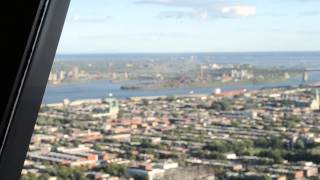 Downtown Montreal and St. Lawrence River from Observation Deck of Montreal Tower