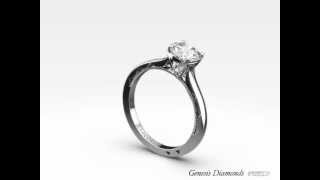 Tacori Sculpted Crescent 50RD Solitaire Engagement Ring