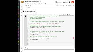 Python Practice 6: String Parsing