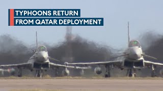 RAF pilots & Typhoons return from Qatar after helping keep World Cup safe