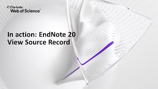In action: EndNote 20 (Windows) View Source Record