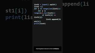Find Duplicate elements in the list #Python