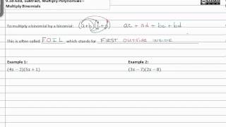 9.4d : Multiply Binomials