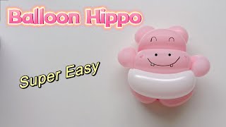 How to Make a Cute Hippo with Balloons in 3 Minutes – Easy Tutorial! 3分鐘學會！教你用氣球製作超可愛河馬