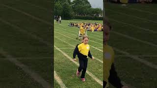 Disabled Girl Runs with Walker During Race