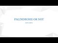 Python Program to Check If A String is A Palindrome or Not||[ython Programming For Begginers