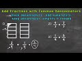 adding fractions with common denominators step by step math with mr. j