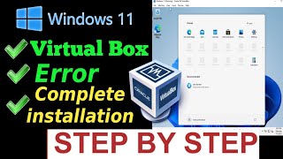 how to install windows 11 in virtuall box complete process ? Windows 11 || By Tech hub