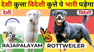 5 Rajapalayam VS Rottweiler Real Fight Comparison | Indian Dog Breeds Vs Foreign Dog Breeds