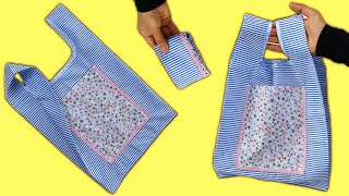 EN KOLAY YÖNTEM! MARKET POŞETİ DİKİMİ / Market Bag Sewing With The Easiest Method / DIY Shopping Bag