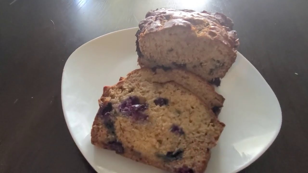 How To Make Banana Blueberries Bread Moist - YouTube