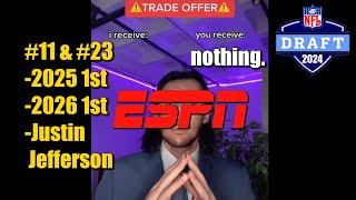 ESPN: Costs for the Minnesota Vikings to Trade Up (They Include Justin Jefferson)