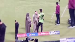 Shaheen Afridi with wife Ansha afridi after winning final match. psl 8