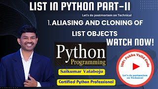 53.Aliasing & Cloning Lists in Python Part-11– Key Differences Explained!