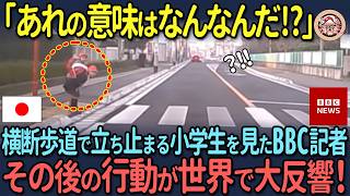 【海外の反応】「日本の教育は狂っている!?」横断歩道で立ち止まる小学生を見た外国人　その後の行動に世界で大反響！