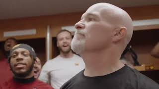 Commanders Locker Room Celebration in Detroit + Dan Quinn Fired Up Speech After Eliminating Lions