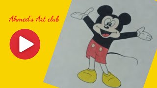 How to draw a Mickey mouse|learn to draw a Mickey mouse|easy step by step