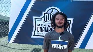 EFSC men’s tennis player Hugo Car talks about winning national title at No. 1 singles