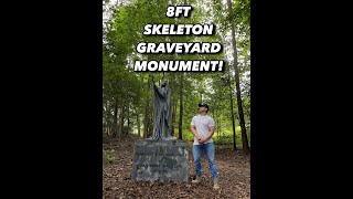 8FT TALL SKELETON GRAVEYARD MONUMENT! Tutorial on my YouTube page! #halloween #halloween2022
