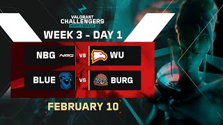 🔴 Day 5 | B | Week 3 | CHALLENGERS NA | Swiss Stage | [ NBG VS WU] - [BLUE vs BURG]