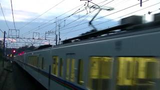 西武鉄道　4000系下り　20158F上り　回送すれ違い　秋津