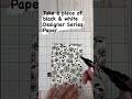 Card making idea for black & white Designer Series Paper! #shorts #cardmaking