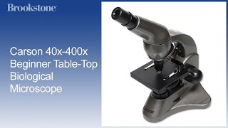 Carson 40x-400x Beginner Table-Top Biological Microscope