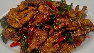 ជើងមាន់បំពងខ្ទឹមស Garlic Chicken leg’s spicy