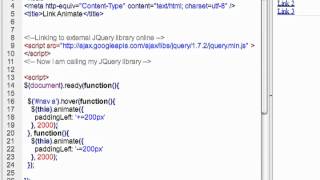 JQuery Hover Animation