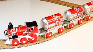 How to Make a Tanker Train from Coca Cola Cans  | Freight Train | Cargo Train | Container Train