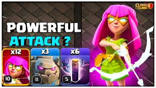 Powerful Th14 Ground Attack!! TH14 Golem Super Archer Bats Attack Strategy - Cla