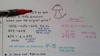 G.E.D. Math 13c, Solving multi-step percent problems