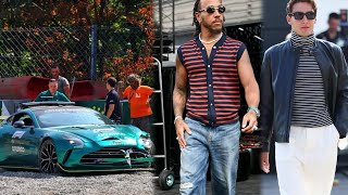 Lewis Hamilton Max Verstappen & more F1 drivers arrive in style in Monza | Safety car crashes out