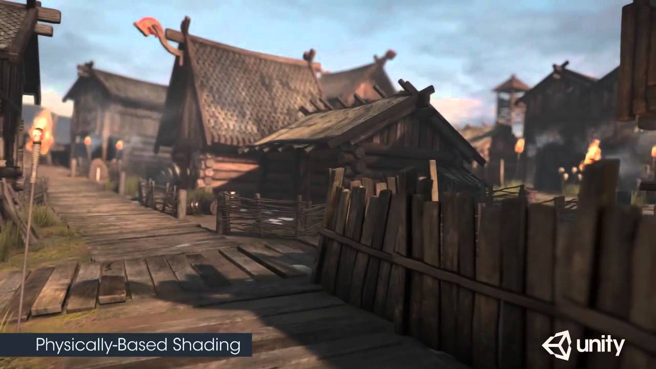 Unity 5.6. Unity 5 Demo. Деревня в Юнити. Движок Юнити 5 рисовка. Unity Wiking.