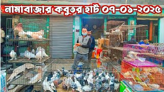 নামাবাজার কবুতর হাট ০৭-০১-২০২৫ | kobutor hat 2025 | কবুতর হাট ২০২৫ | pigeon market in Bangladesh |