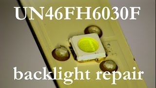 UN46FH6030F dim or flickering picture - backlight repair