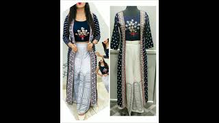 long dress with jacket| dresses with shrugs| latest long dress Design| latest kurties collection|