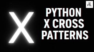 Python X Cross Alphabet Pattern Program | Print Diagonal Alphabets in Python | Pattern Printing