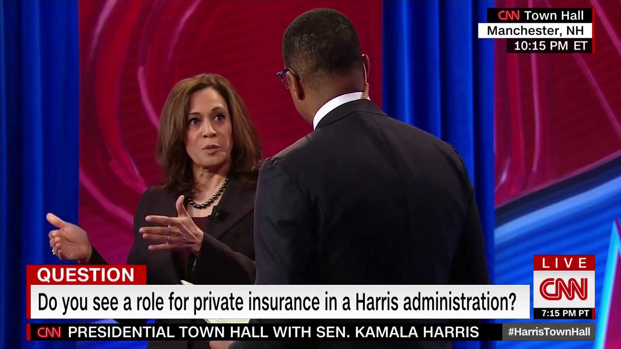 Kamala Harris Fact Checked On Bill She Supports Eliminating Private ...