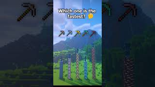 Which Minecraft Pickaxe is Faster? #shorts #shortsfeed #gameplay #minecraft #pickaxe #logic