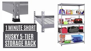 How to Install 5-Tier Husky Heavy Duty Steel Shelving Rack! #Shorts 👍 💥