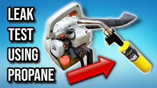 TESTING FOR AN AIR LEAK USING PROPANE GAS!