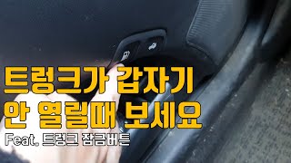 트렁크가 갑자기 안열릴때 보세요