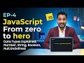 JavaScript Data Types for Beginners 2026 | Number, String, Boolean Complete Guide